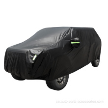 Svarta elastiska Hems Anti UV Protector Car Cover